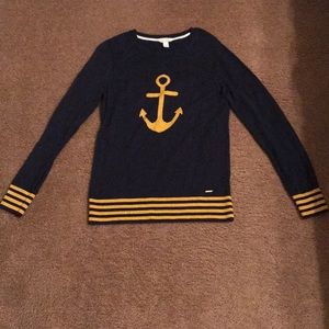 Nautica Navy Blue & Gold Sweater